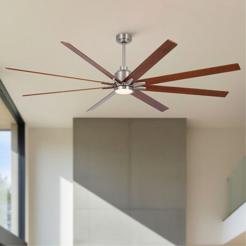 Ventilateur de plafond surdimensionné en bois de noyer noir 84 po