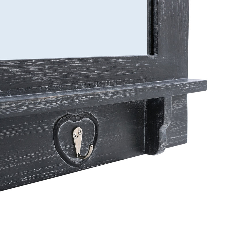 Colbourne Solid Wood Rectangle Wall Mirror