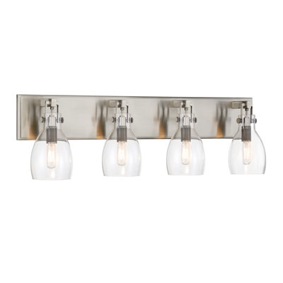 Longshore Tides Beyla Plated Pewter With Clear Vanity Light