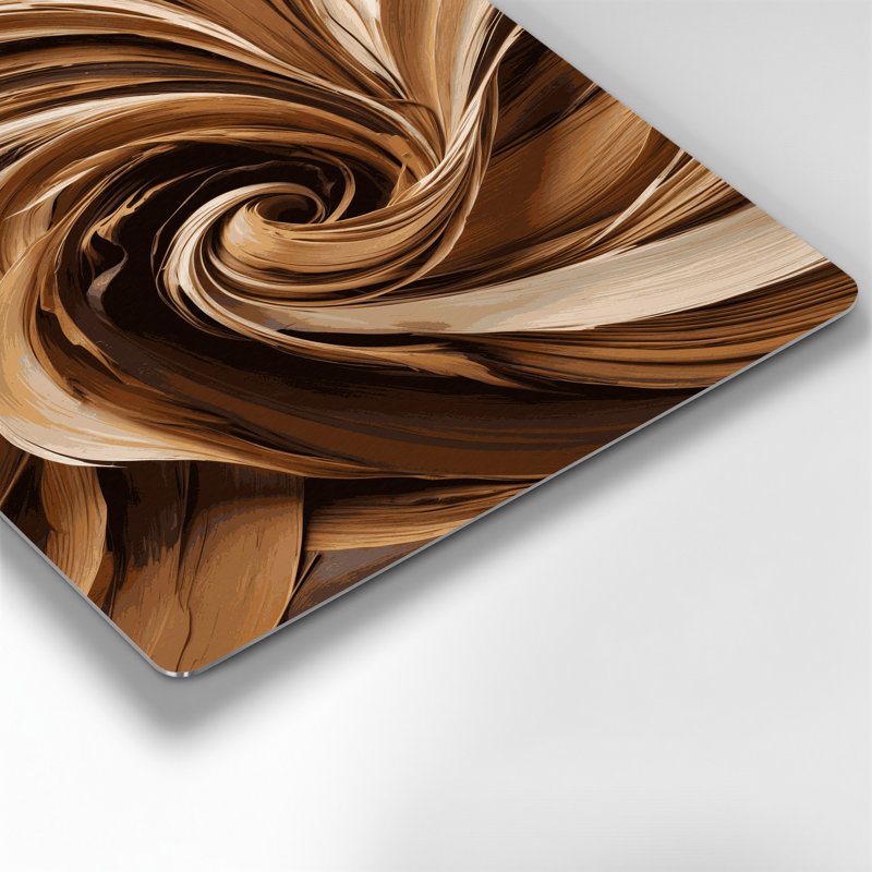 «Lyrical Abstraction 22», art mural en métal brun, H 12 po x l 18 po