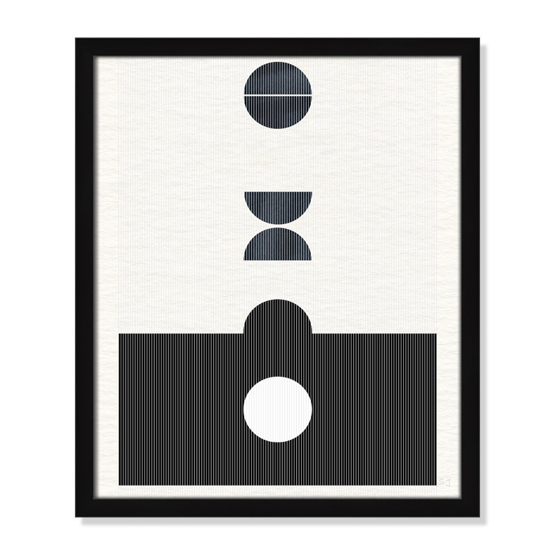«Eclipse I» par Susan Jill - impression encadrée, H 19 po x l 16 po x P 0,75 po, Cadre noir satiné