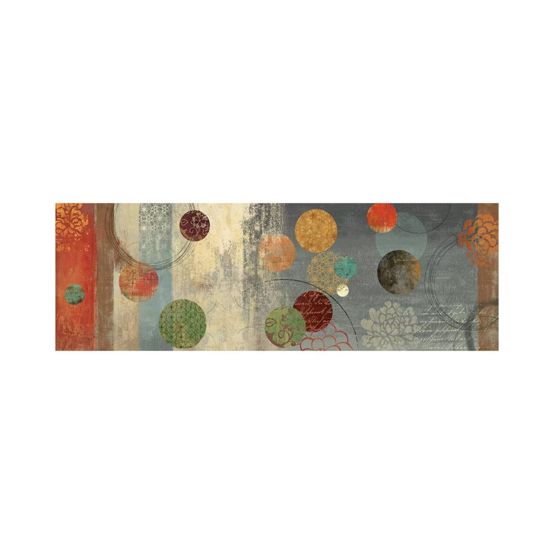 Mosaic Circles II by Aimee Wilson - Wrapped Canvas Panoramic Print, 30.48 cm H x 91.44 cm W x 1.91 cm D