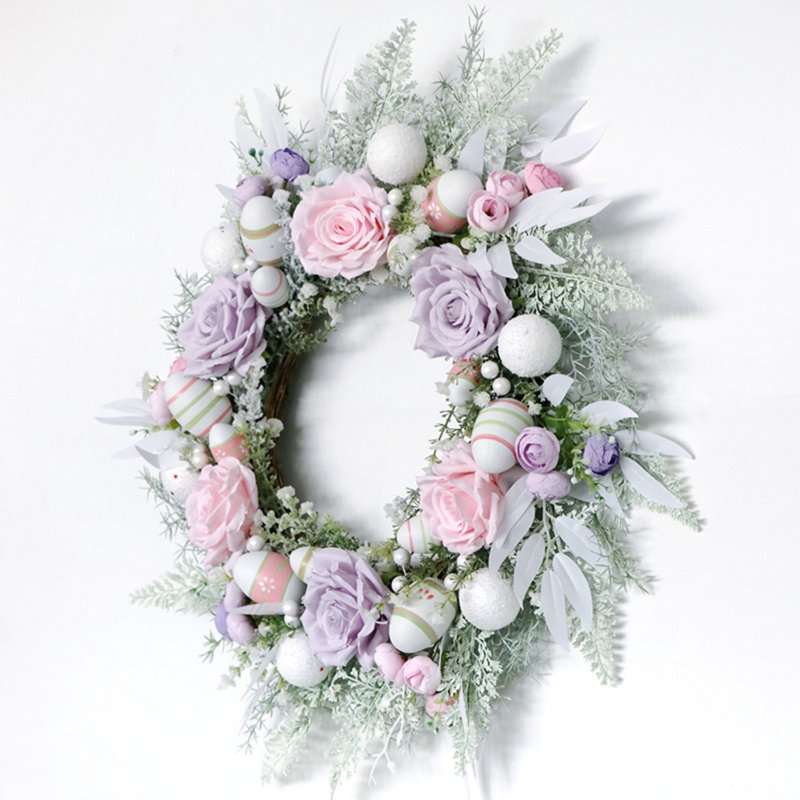 21.65" Christmas Wreaths For Front Door, Artificial Christmas Wreath Decoration, Winter Wreaths For Indoor Outdoor Home Decor