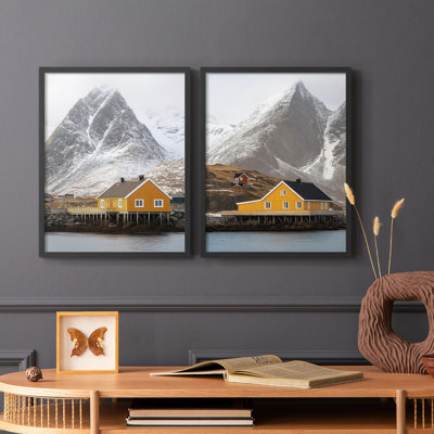 LANDSCAPES Series XLVIII - Reproduction encadrée de qualité supérieure - prêt à être accroché - aucun clou requis - aucun clou requis