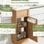Meuble-lavabo rustique de 15,86 po avec lavabo réversible en résine, tablette réglable, porte à ouverture facile, fermeture en douceur, finition grain de bois pour meuble de rénovation à petite échelle