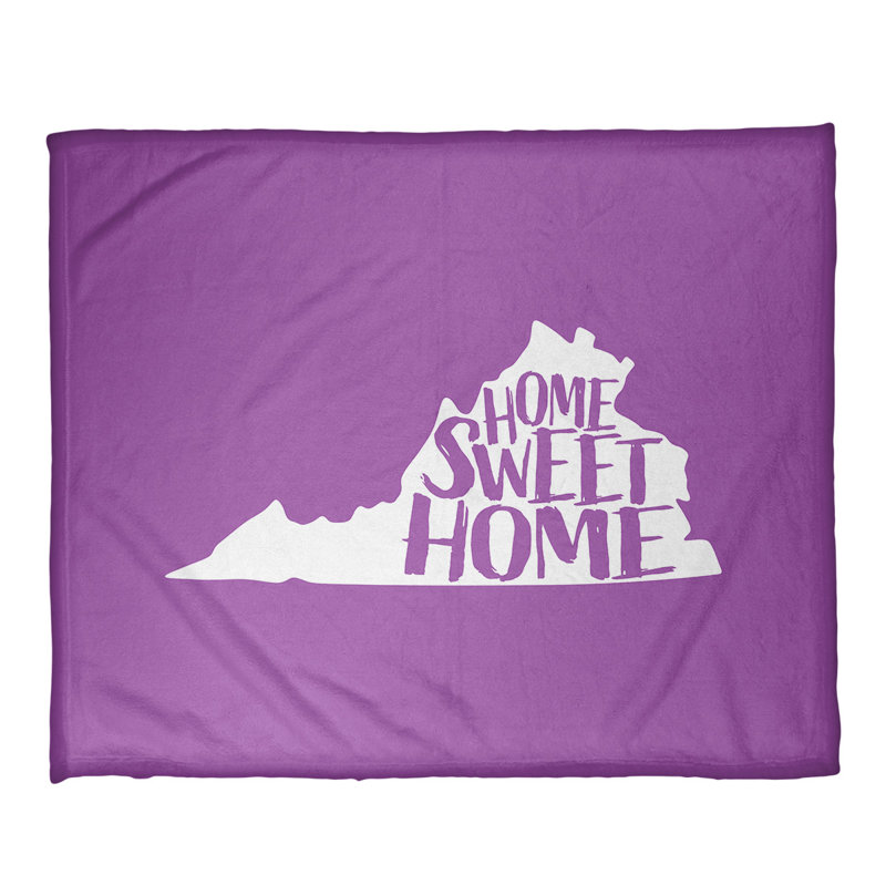Jeté polaire virginie de la maison, l 52,5 po x L 62,5 po, Violet