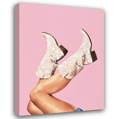  Vertigo Artography Gallery Wrapped Canvas Art Titled: These Boots - Glitter II