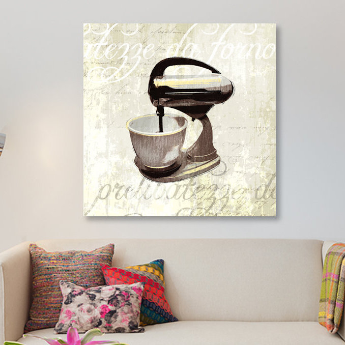 «Kitchen Aide IV», impression sur toile tendue, H 26 po x l 26 po x P 1,5 po, Pas de tapis, Toile tendue