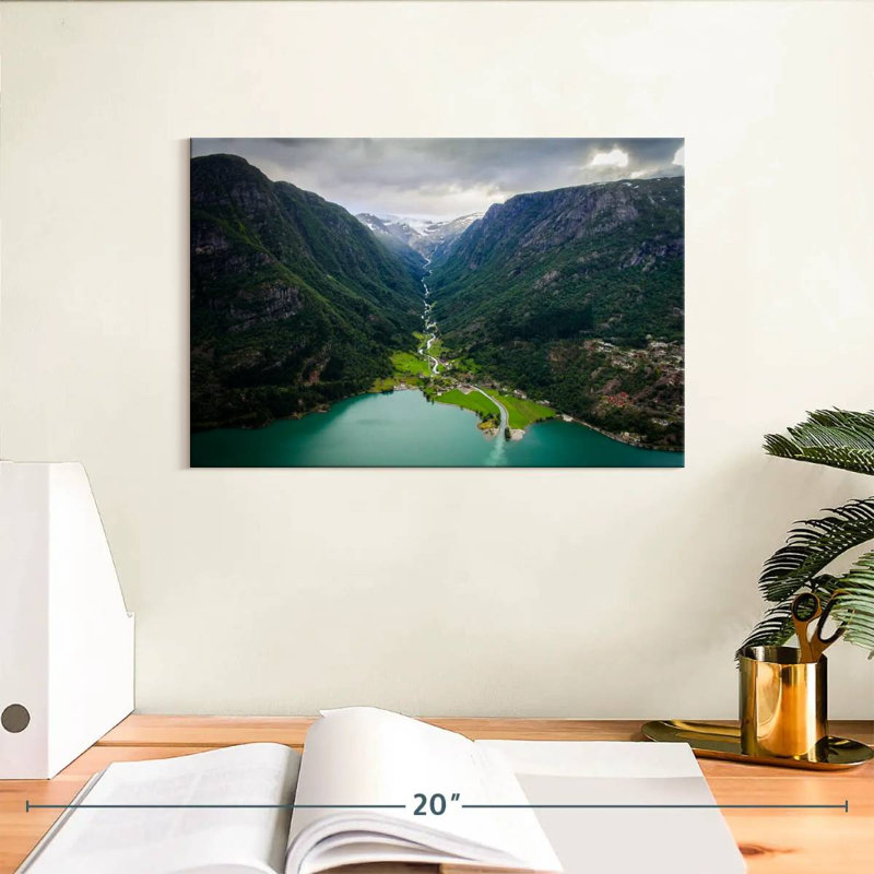 Kavia Odda Mountain Scene, 8" H x 12" W
