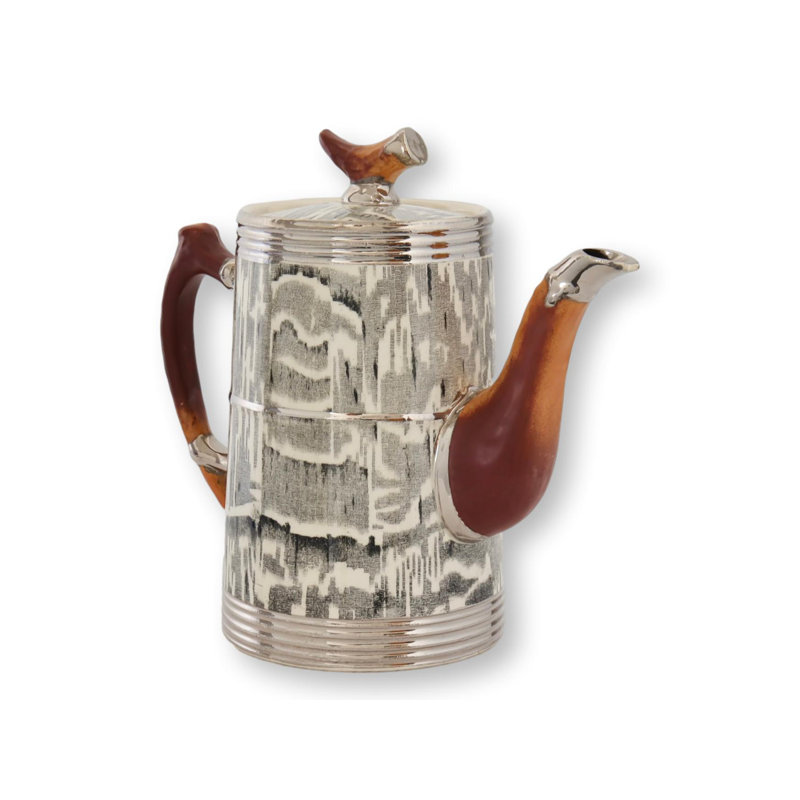 Cafetière en simili bois 1930S Silver Shield