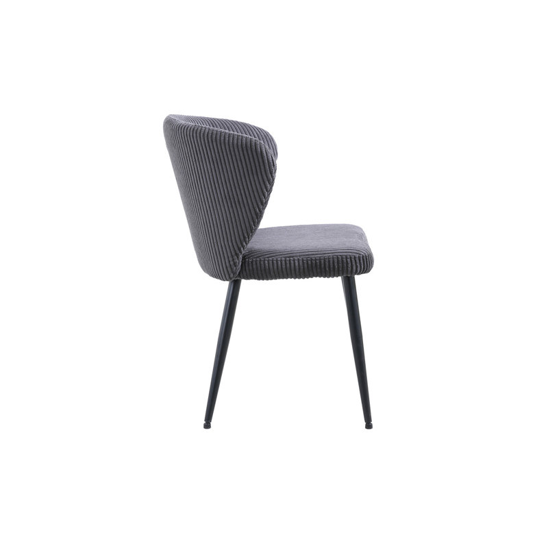 Wylandville 49cm H Upholstered Metal Side Chair, Grey