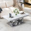 Ensemble de table de salon 2 pièces en faux marbre-110985291-110985294