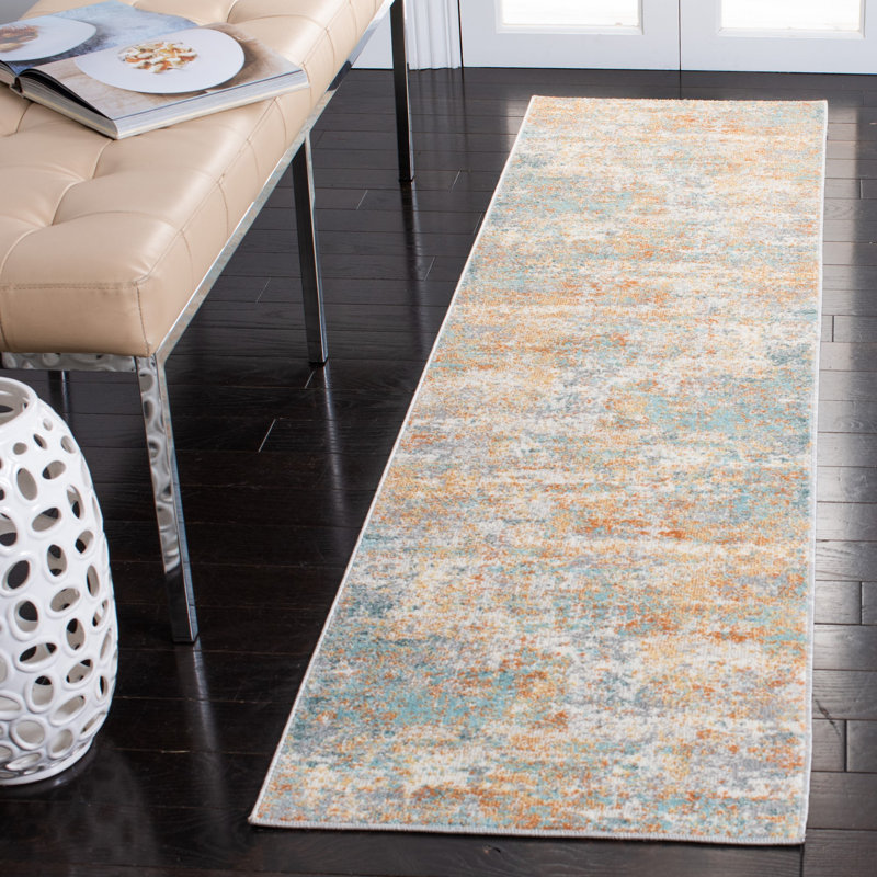 Tapis abstrait Aria Performance, Tapis de couloir 2 pi x 8 pi