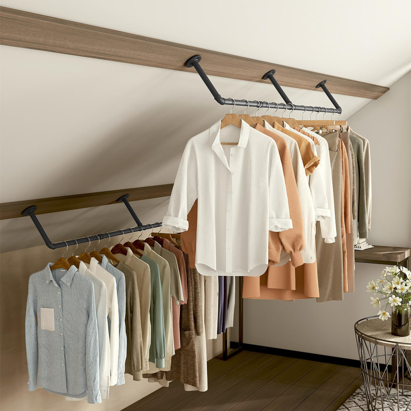 163cm Wall Mounted Clothes Rack