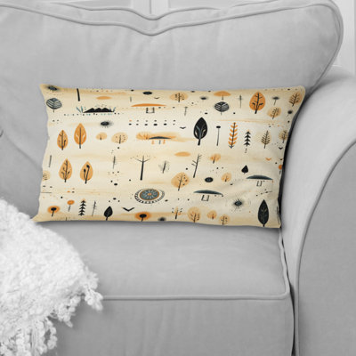 Geometric Polyester Throw Pillow