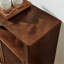 Armoire 4 portes en rotin avec rangement, crédence de bar à vin rétro pour le salon / le vestibule / la cuisine-1741761535