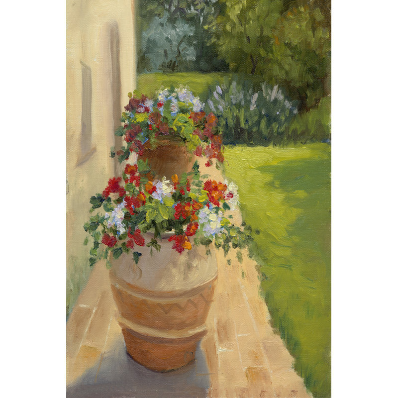 Urns By The Villa by Mary Jean Weber - Wrapped Canvas Print, 46cm H x 30cm W x 3.8cm D