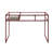 Yasin Glass Top & Red Finish Writing Desk