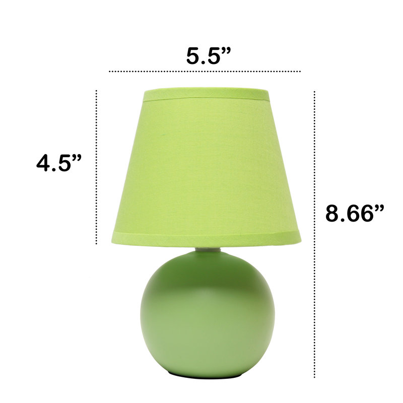 Ceramic Table Lamp, Green