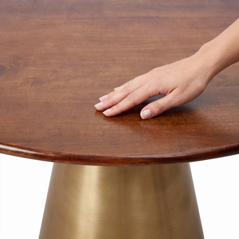 Forma Mango Round Solid Wood Top Dining Table