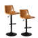 Halima Swivel Upholstered Adjustable Height Counter Stool with Metal Frame