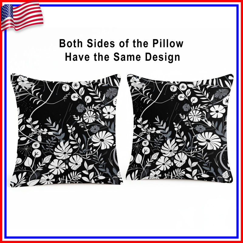 Coussin Floral, 16 x 16 inches