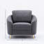 Chaise en lin gris yuina