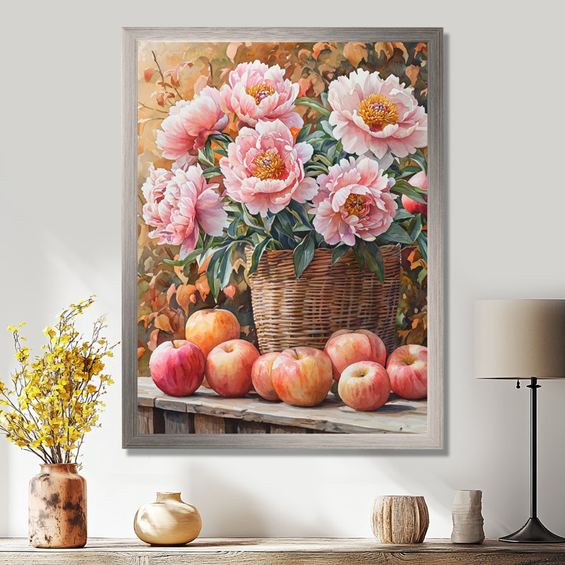 Boyers - Art mural sur toile florale, H 20 po x l 12 po, Reproduction encadrée d'une seule photo, Argent argent