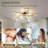 Jacionna 41.3'' Ceiling Fan with 10 LED Lights