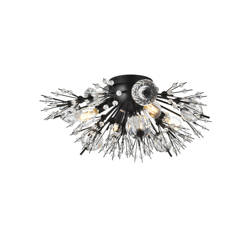 Behrens Flush Mounted Sconce, Black