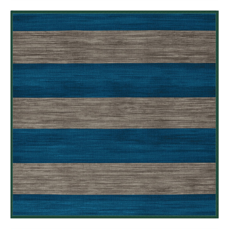 Tapis vert à rayures horizontales lavable à la machine