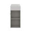 21.6" Wall-Mount Bathroom Vanity With Ceramic Basin, Wooden Floating Undermount Storage Cabinet With 2-Layer Racks, Right Side Storage Design