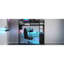 Lit mezzanine simple en métal avec bureau, rangement et rangement à DEL de conception moderne noir-118036647