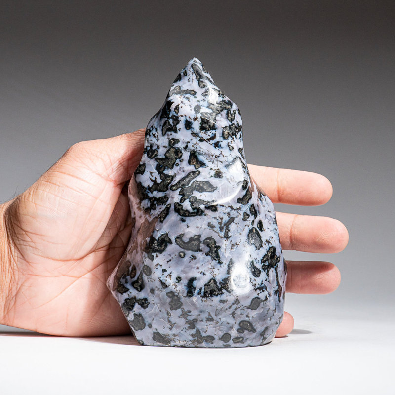 Genuine Polished Indigo Gabbro Flame Freeform (2.2 Lbs)