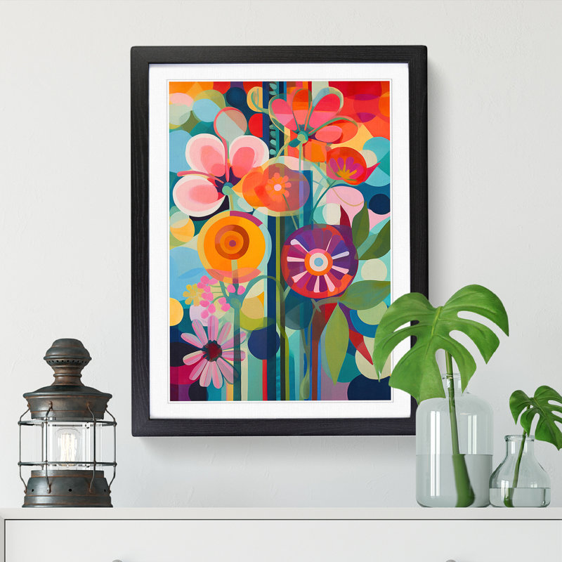 FRM-V0523-960X Flowers Orphism Vol.2 - Picture Frame Print