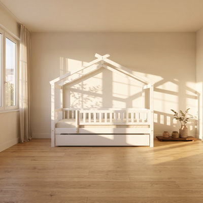 Lit de jour avec couchette en bois de pin massif l 81,5 po x P 41,3 po x H 65,4 po Creativité
