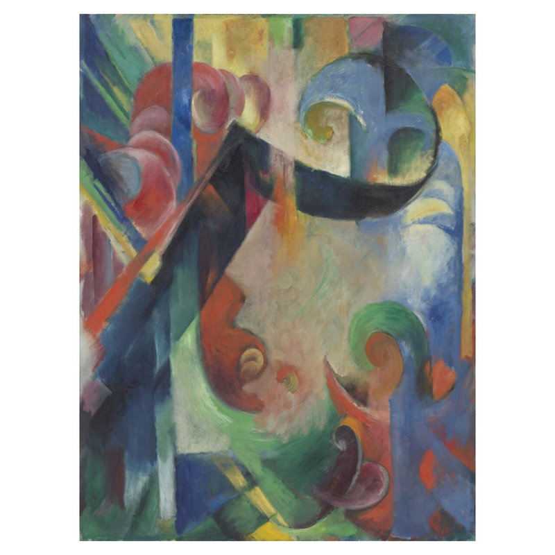 Broken Forms (Zerbrochene Formen) par Franz Marc - Estampe numérique, H 40 po x l 32 po