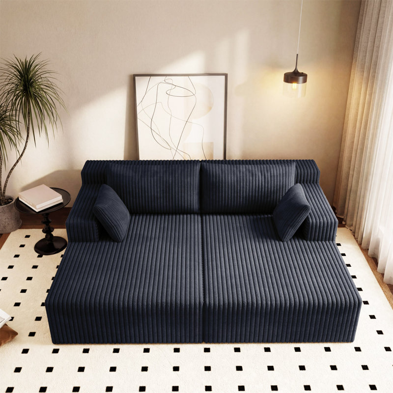 Canapé modulaire avec méridienne Cloud, Grey