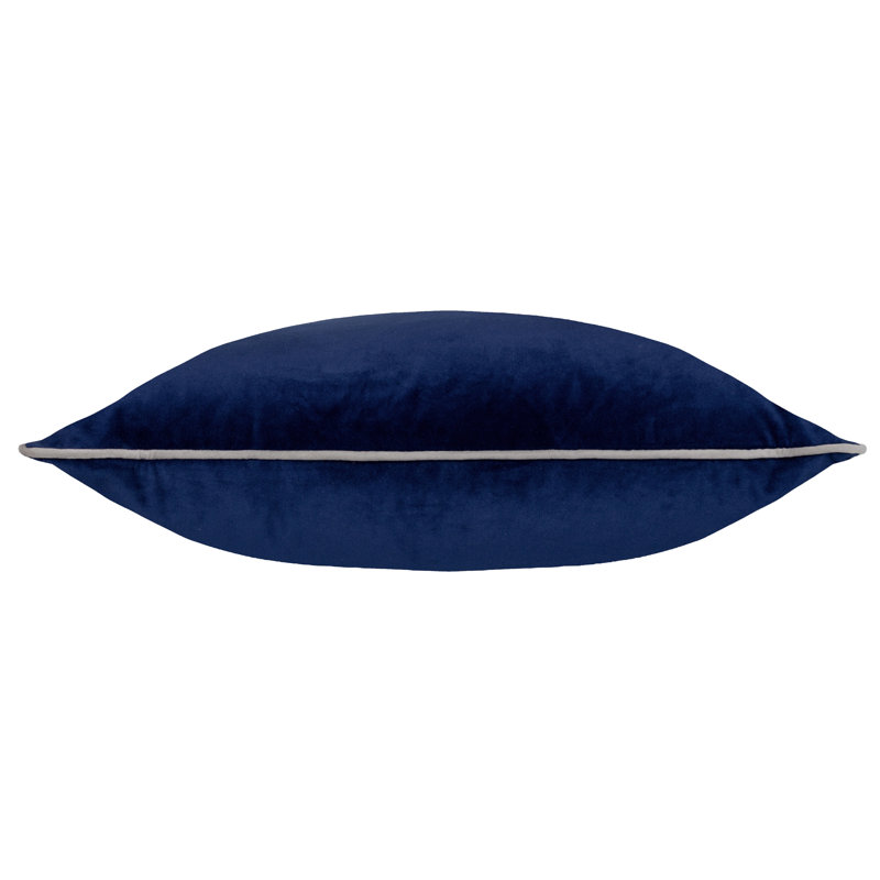 Meridian Square Cushion, Navy/Silver, Polyester, Square 45cm