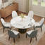 59.05" Modern Round Sintered Stone Dining Table-1885293355