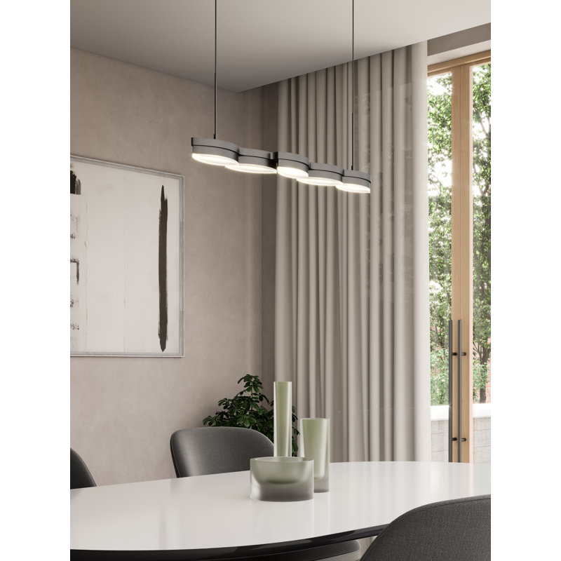 Poplar 5 - Light LED Pendant, Black