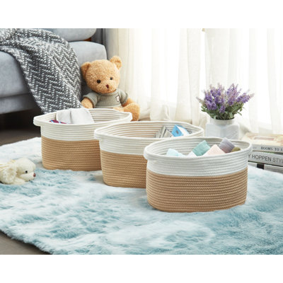 Décor Blanket Hamper Fabric Bin Set