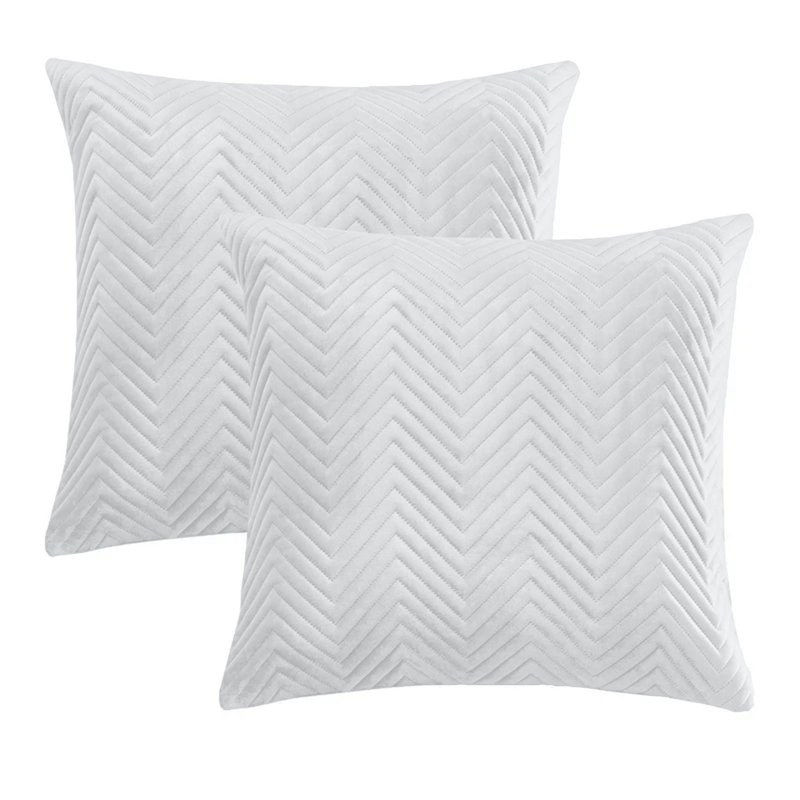 Square Cushion Cover, White