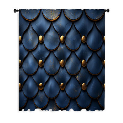 Rideaux de fenêtre à carreaux festonnés, occultant et voilages - 1 panneau (occultant qui filtre beaucoup de lumière)