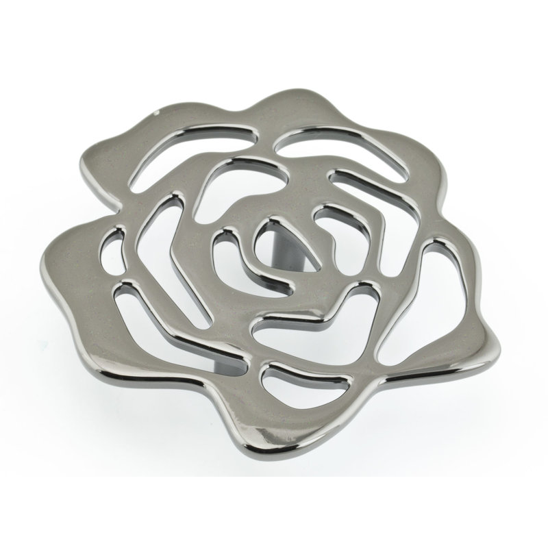 Flower Novelty Knob, Black Nickel
