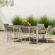 Aynura 6 - Person Metal Patio Dining Set with Rectangular Table