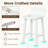 24.5" Wood Bar Stools Set Of 2 With Solid Back & Seat Mid Century Bar Chairs-765803381