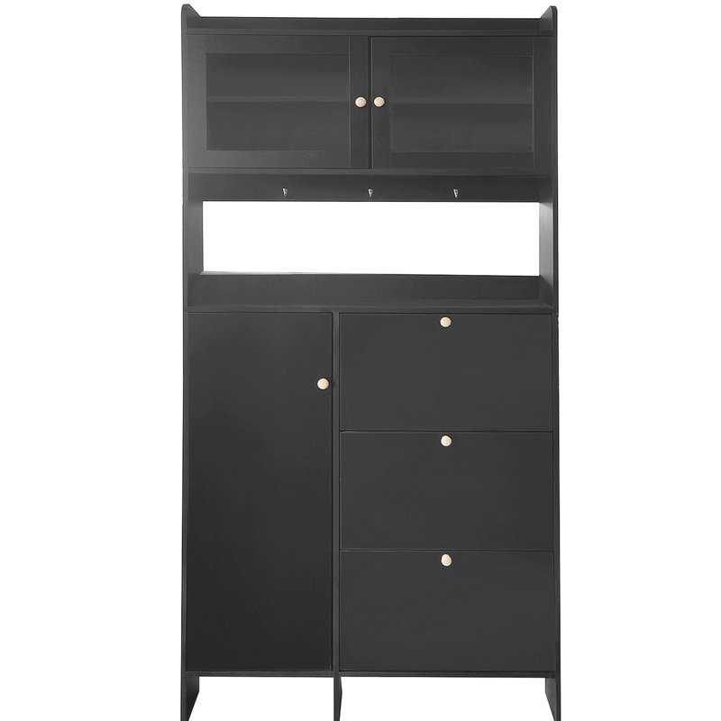 Armoire à chaussures moderniste avec espace de rangement ouvert