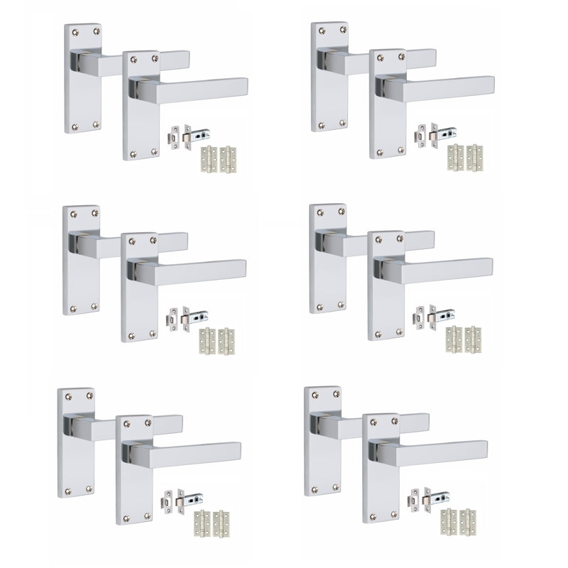  6 Sets Victorian Straight Delta Door Handle