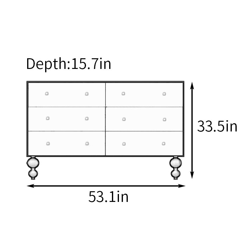 53.1in Storage Cabinet Sideboard